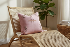 Cactus Silk Cushion Cover Pink