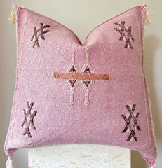 Cactus Silk Cushion Cover Pink