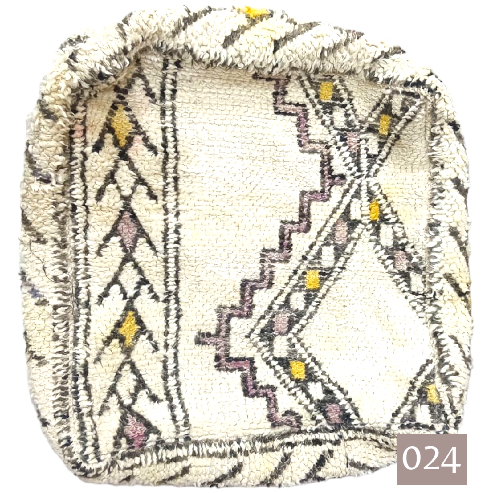 Moroccan Vintage Floor Cushion Pouf Square