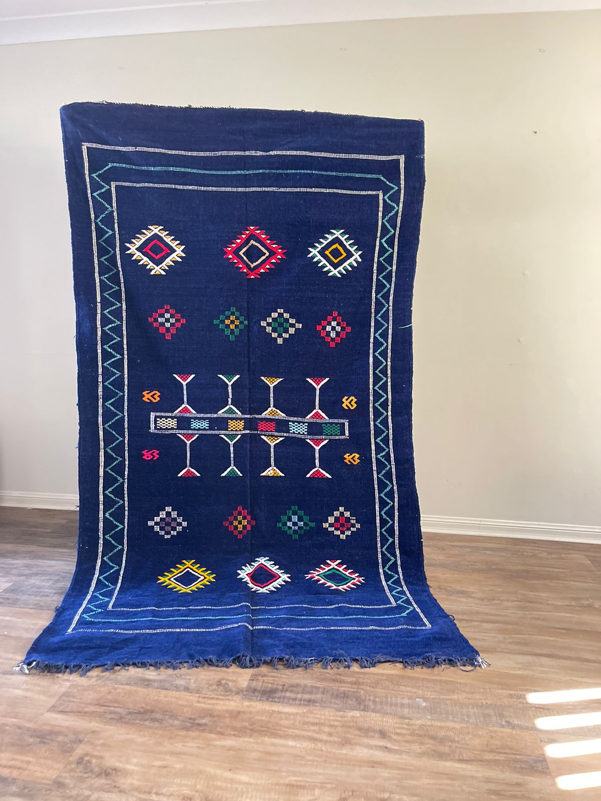 Kilim Rug - Blue - 245cm x 140cm