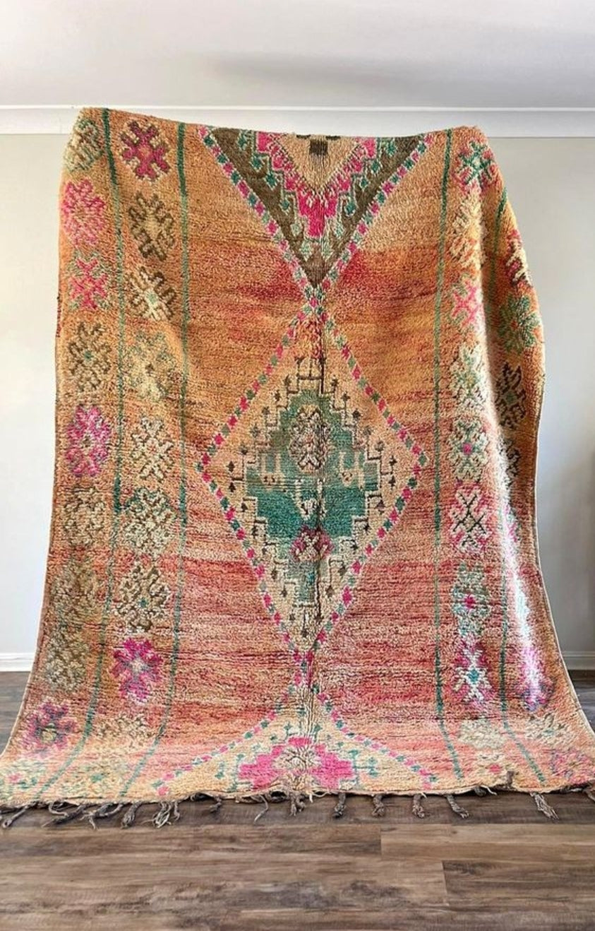 Vintage Moroccan Rug - Blush Boujaad