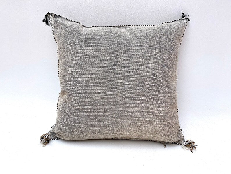 Cactus Silk Cushion Cover Grey