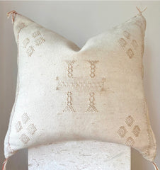 Cactus Silk Cushion Cover White