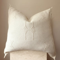 Cactus Silk Cushion Cover White