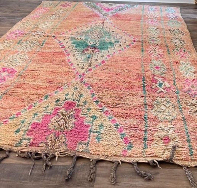 Vintage Moroccan Rug - Blush Boujaad