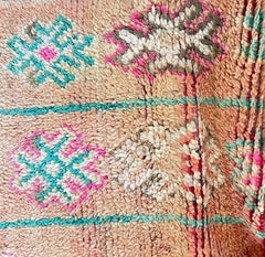 Vintage Moroccan Rug - Blush Boujaad