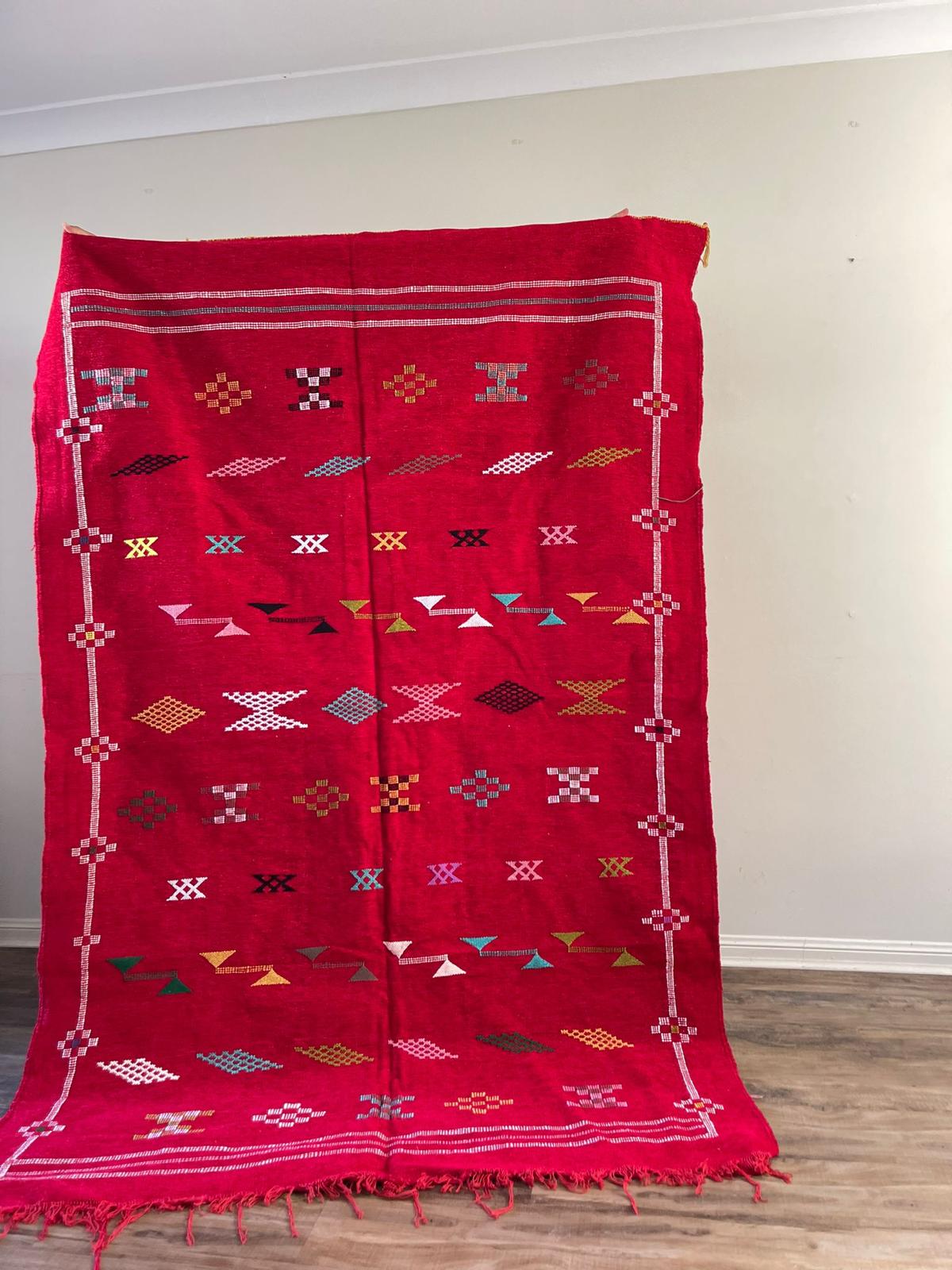Kilim Rug - Red -245cm x 140cm