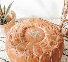 Light tan ottoman deals