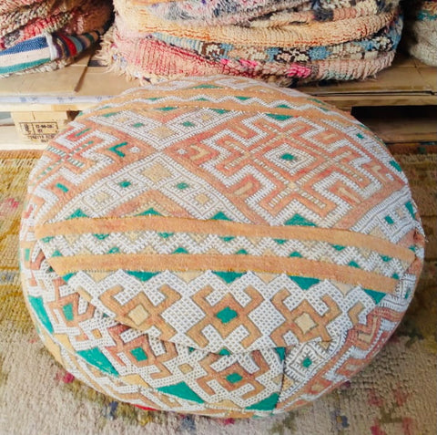 Moroccan Vintage Floor Cushion Round
