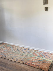 peach vintage boujaad Moroccan rug